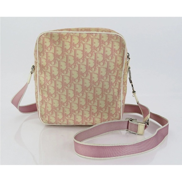 Dior Pink and Cream Monogram Crossbody Bag - Picture 2 of 15